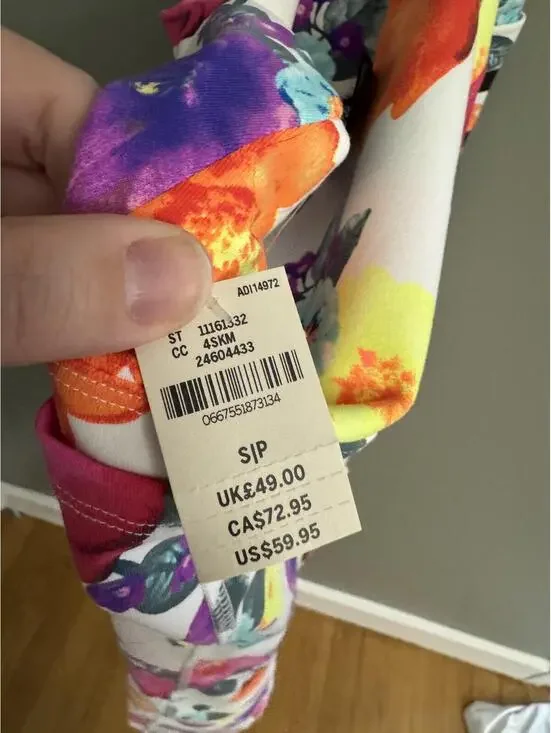 Victoria’s Secret PINK Floral High Waist Ultimate 7/8 Leggings NWT Size Sm - Picture 8 of 8